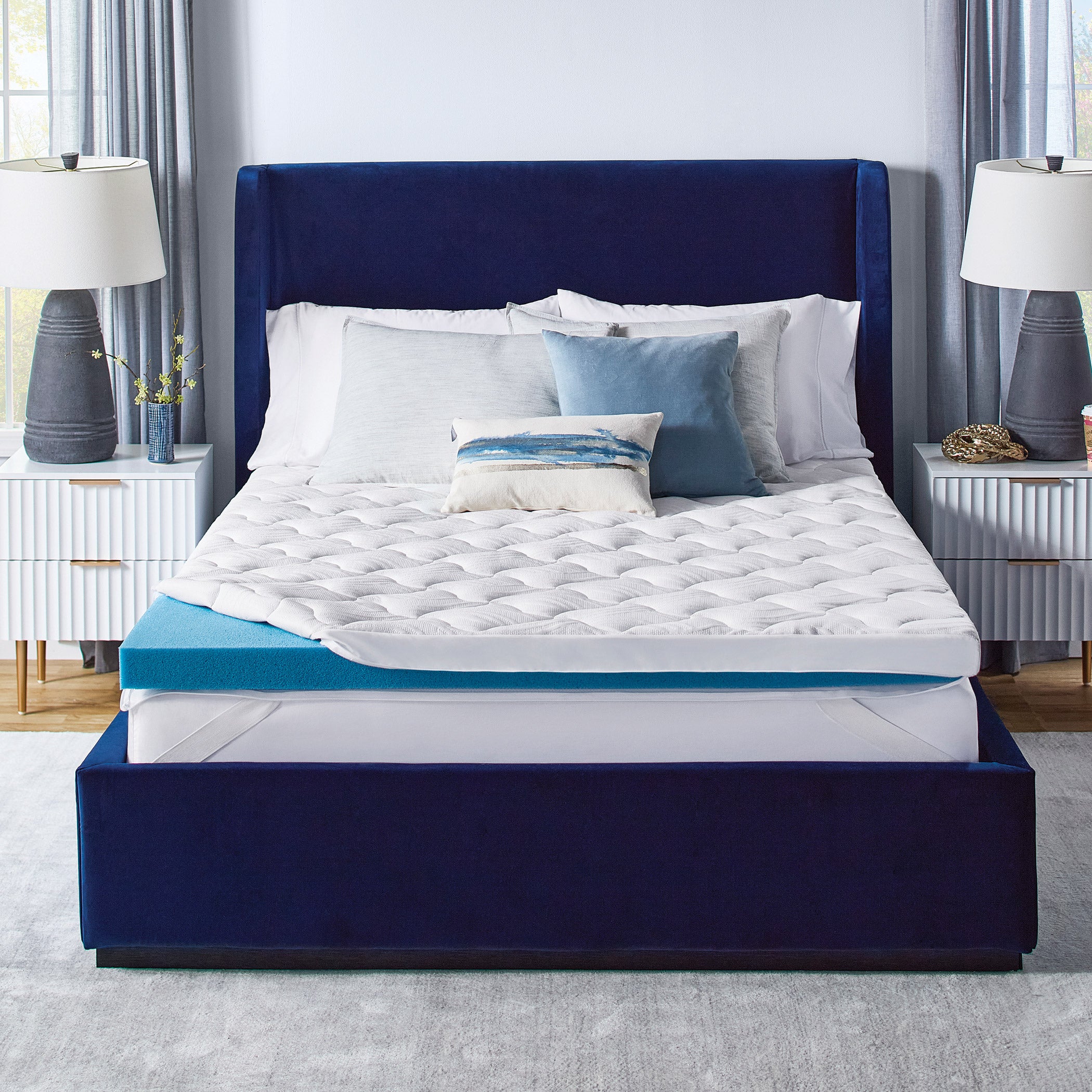 Novaform ComfortGrande Plus Advanced Gel Memory Foam Mattress Topper