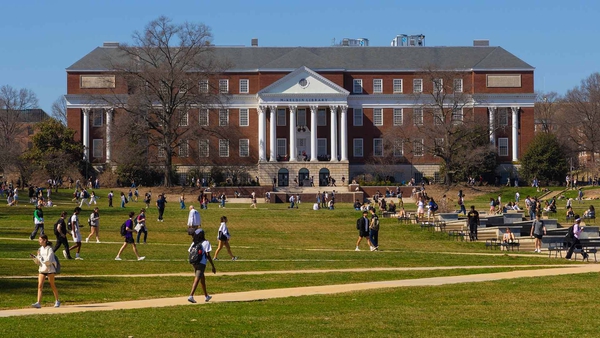 students walk on McKeldin Mall