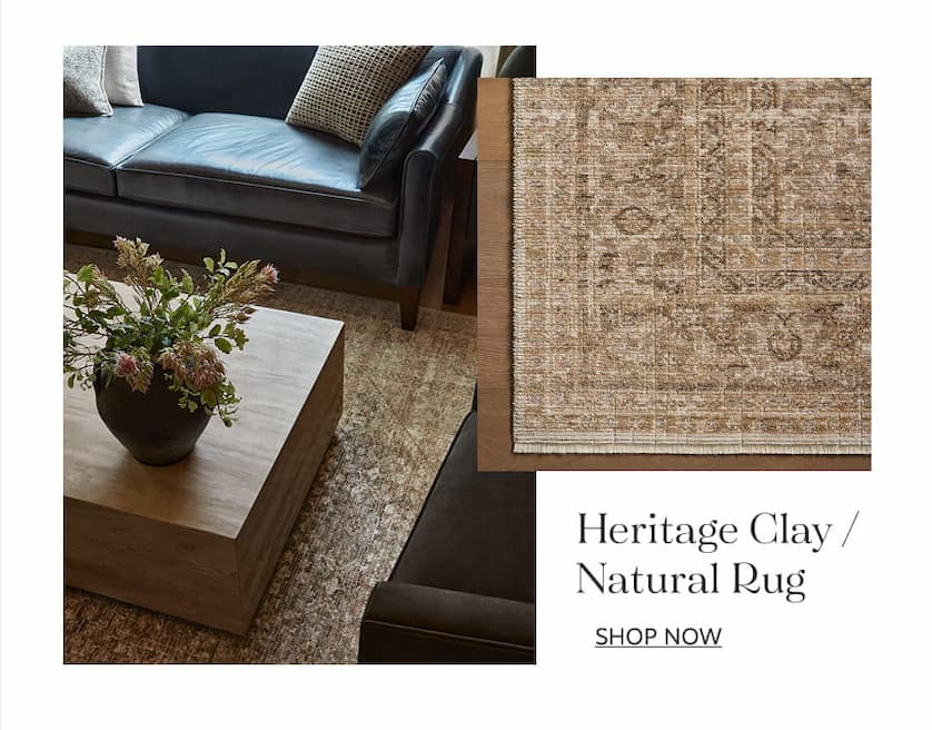 Heritage Clay/Natural Rug. Shop now