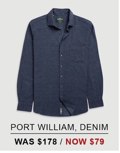 Shop Port William Sports Fit Shirt, Denim online and instore at Rodd & Gunn