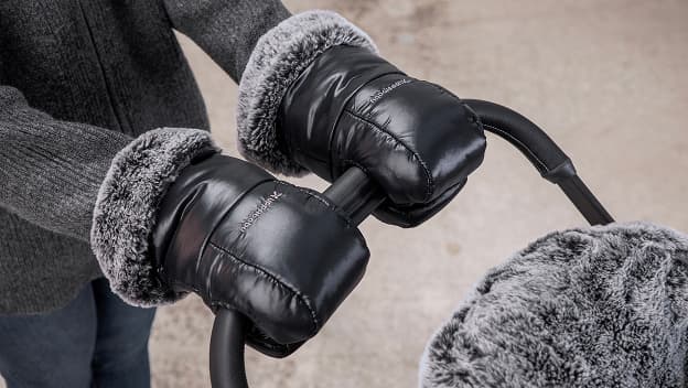 CozyHandmuff Luxe in use