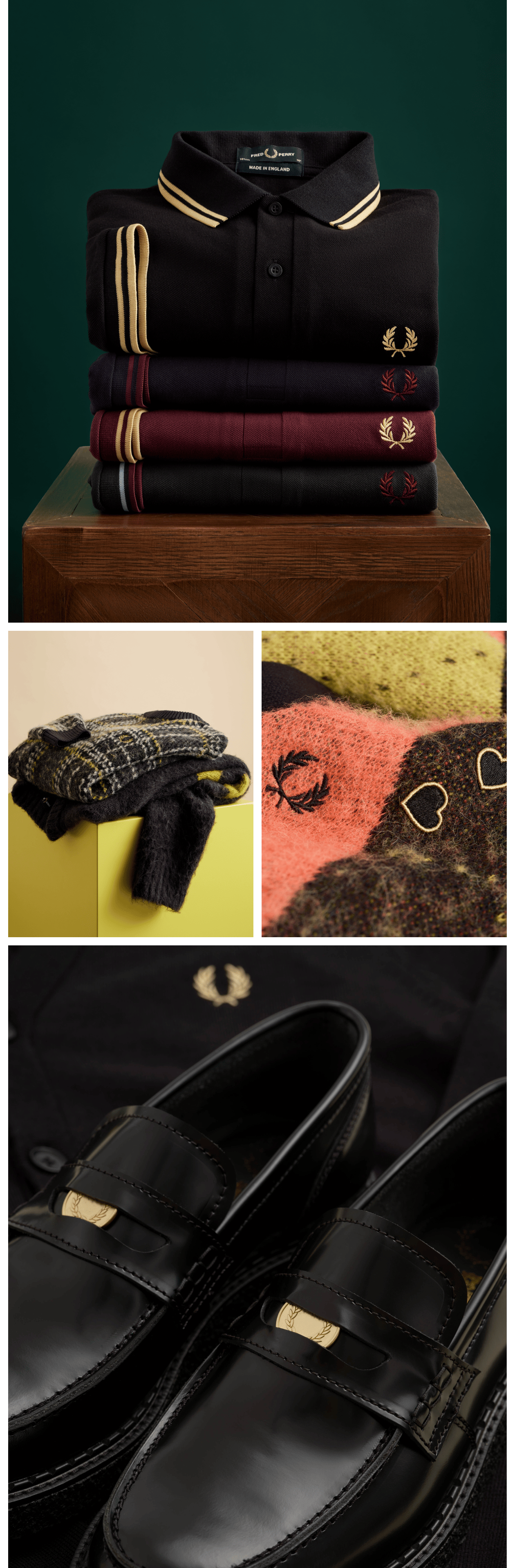 The Gift Edit: A selection of Fred Perry Shirts, Knitwear & Footwear
