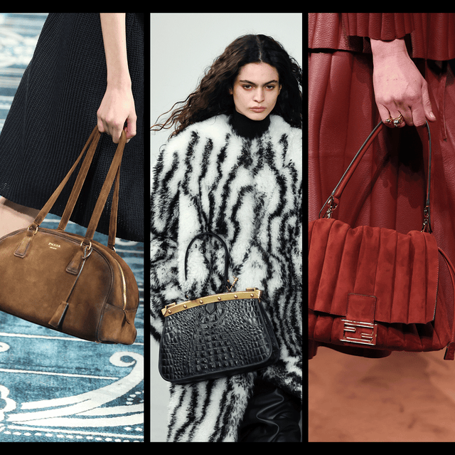 Editorial Imagery of model holding bags 
