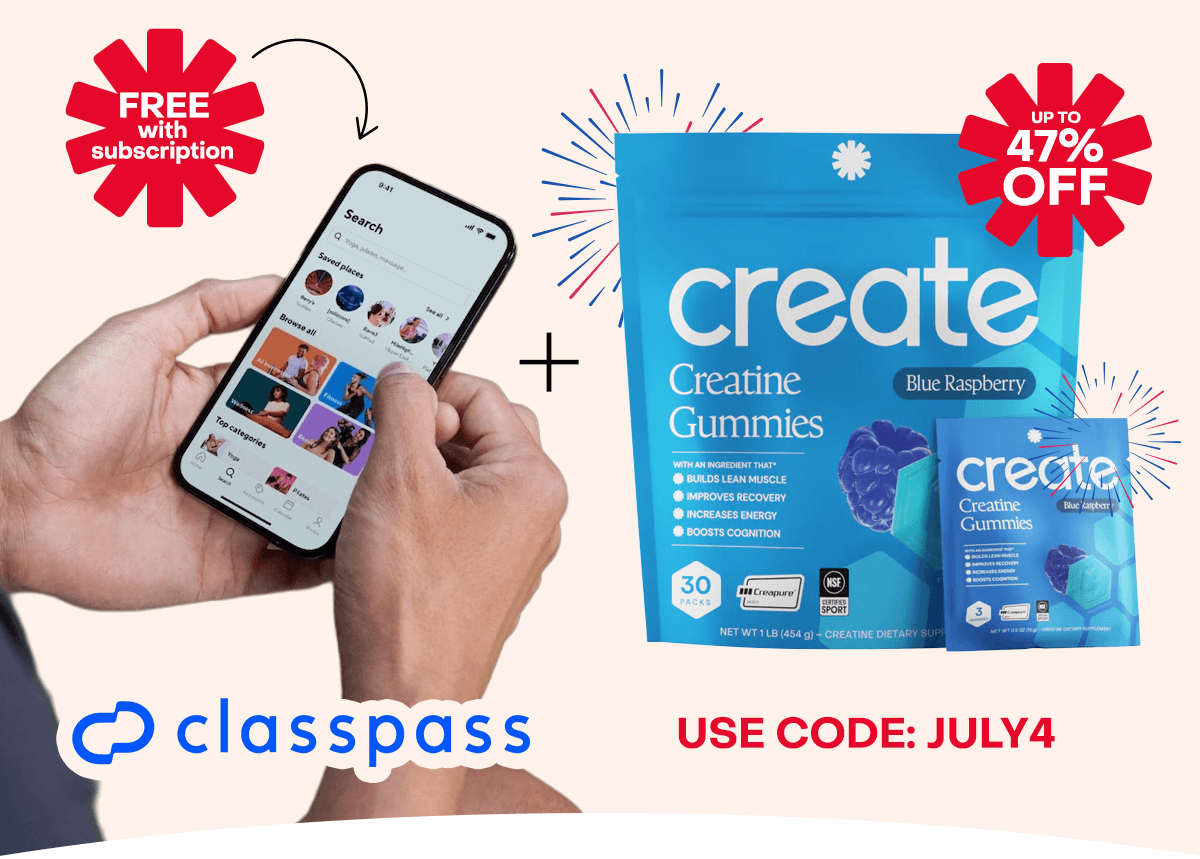 New to ClassPass? Get 1 month free plus bonus credits to book top-rated classes when you subscribe to Create. Already a ClassPass member? Upgrade your plan to score 15 bonus credits. 