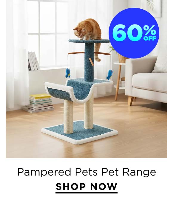 60% Off Pampered Pets	Pet Range