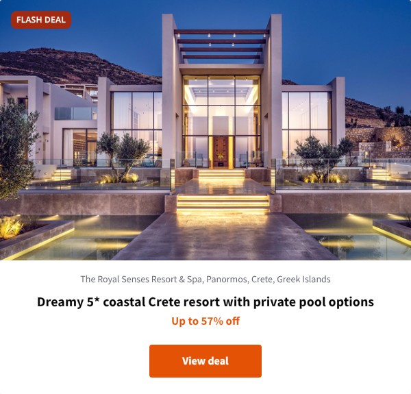 Dreamy 5* coastal Crete resort with private pool options