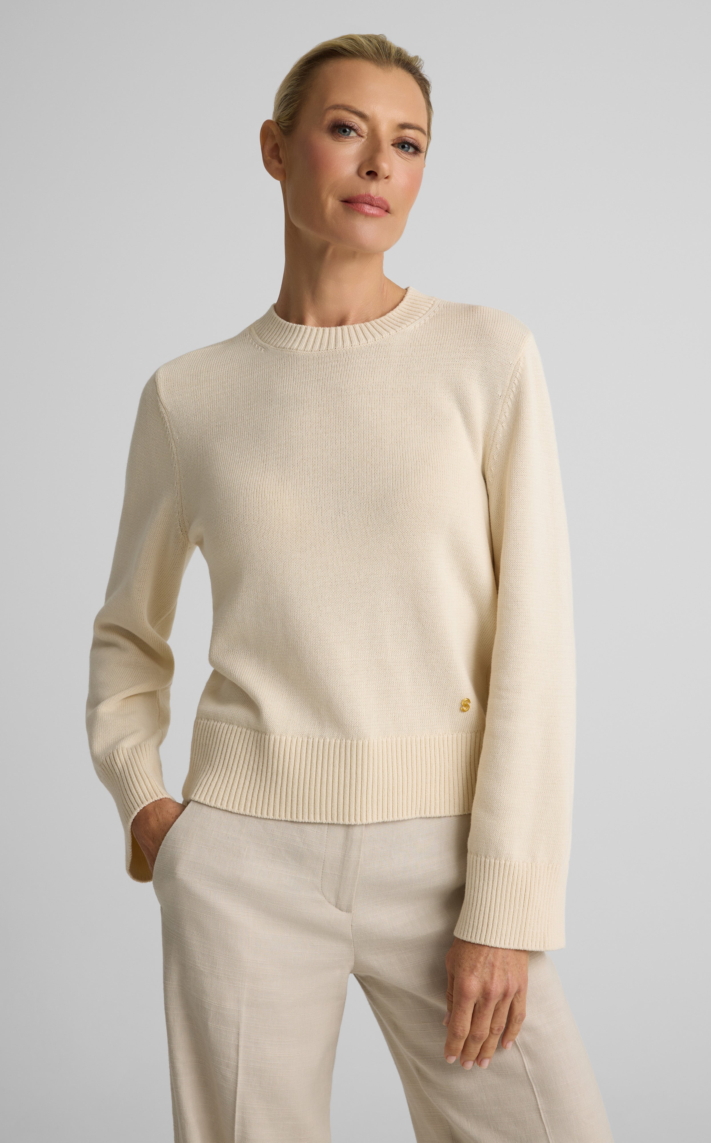 Image of Tabitha Sweater In Lightweight Cotton Knit