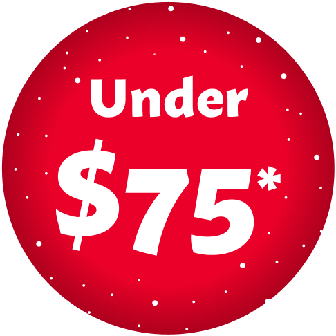 Under $75* 
