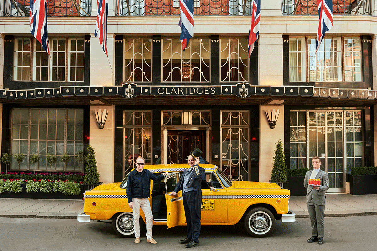 A rotation of images with Dante's owner, Linden Pride, and Dante's aperitivo at Claridge's Restaurant