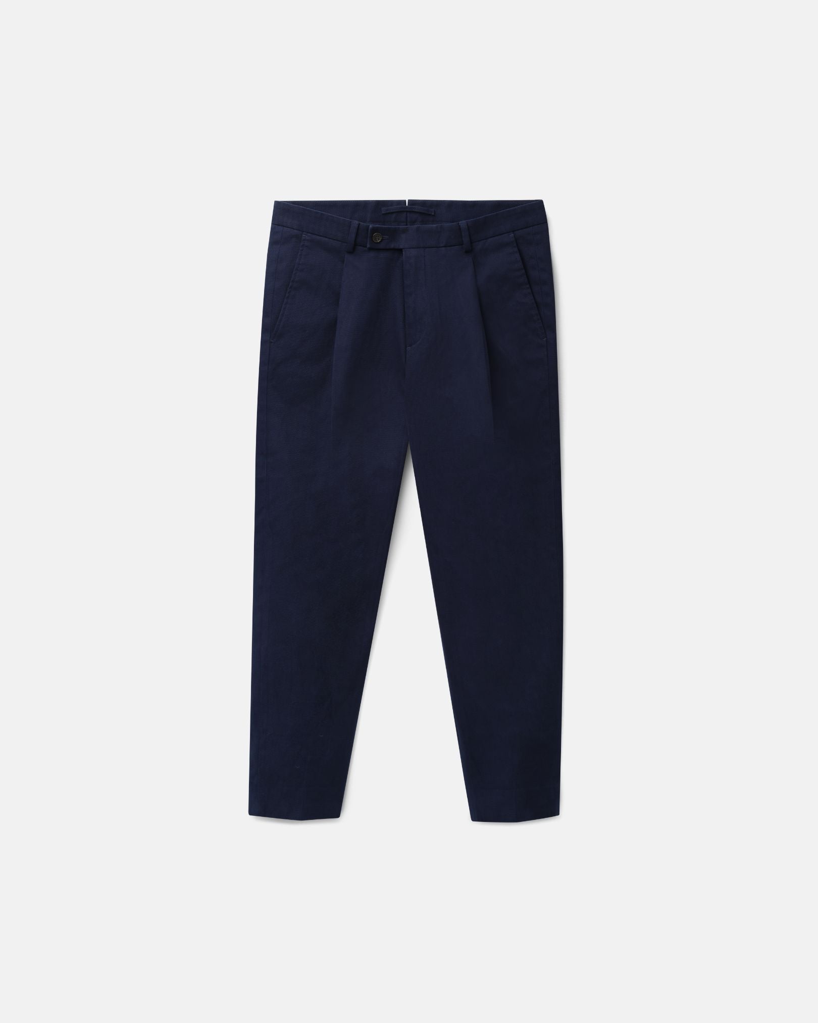 Image of Navy Cotton Chino Trouser