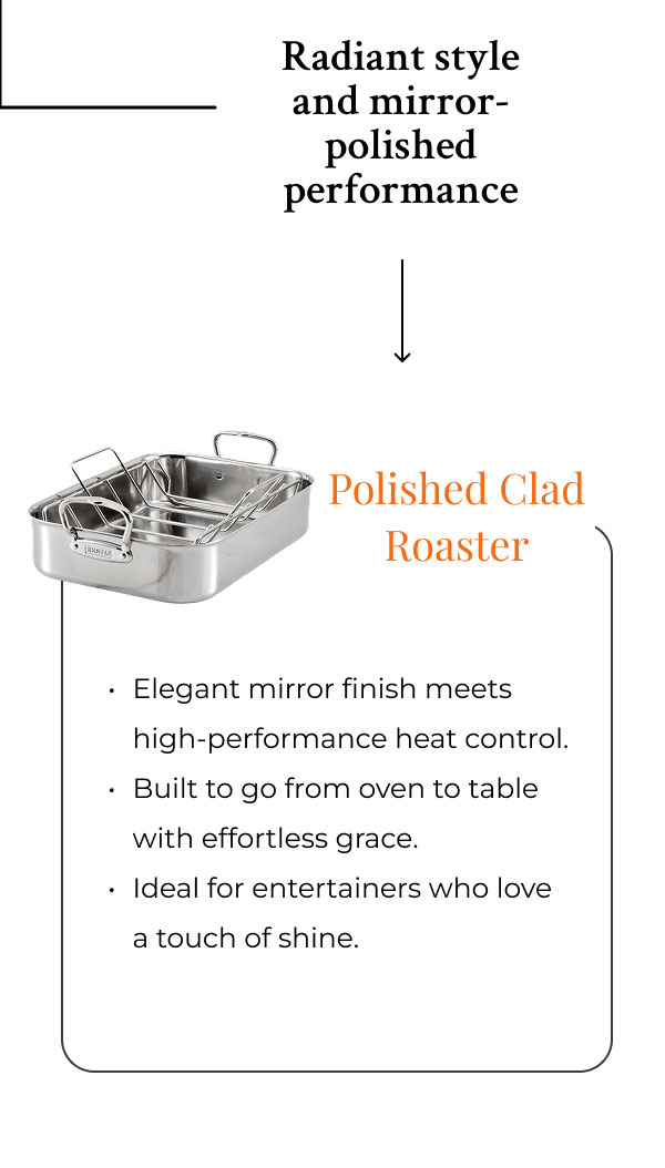 Polished Clad Roaster