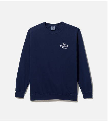 Stacked Logo Embroidered Sweatshirt – True Navy