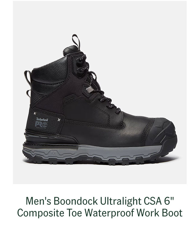 Men's Boondock Ultralight CSA 6" Composite Toe Waterproof Work Boot