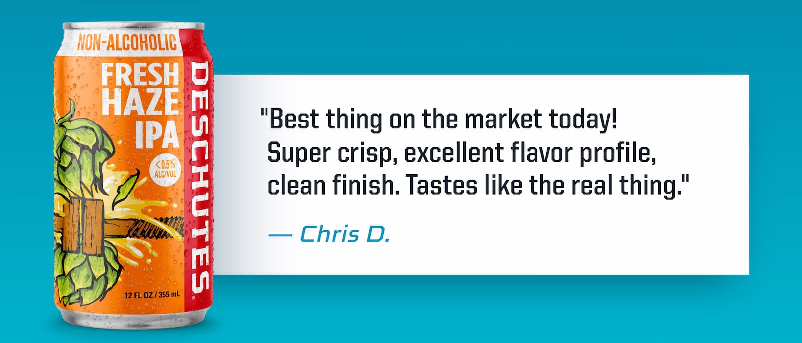 Here's what our fans are saying about us with a review of our Non-Alcoholic Fresh Haze IPA