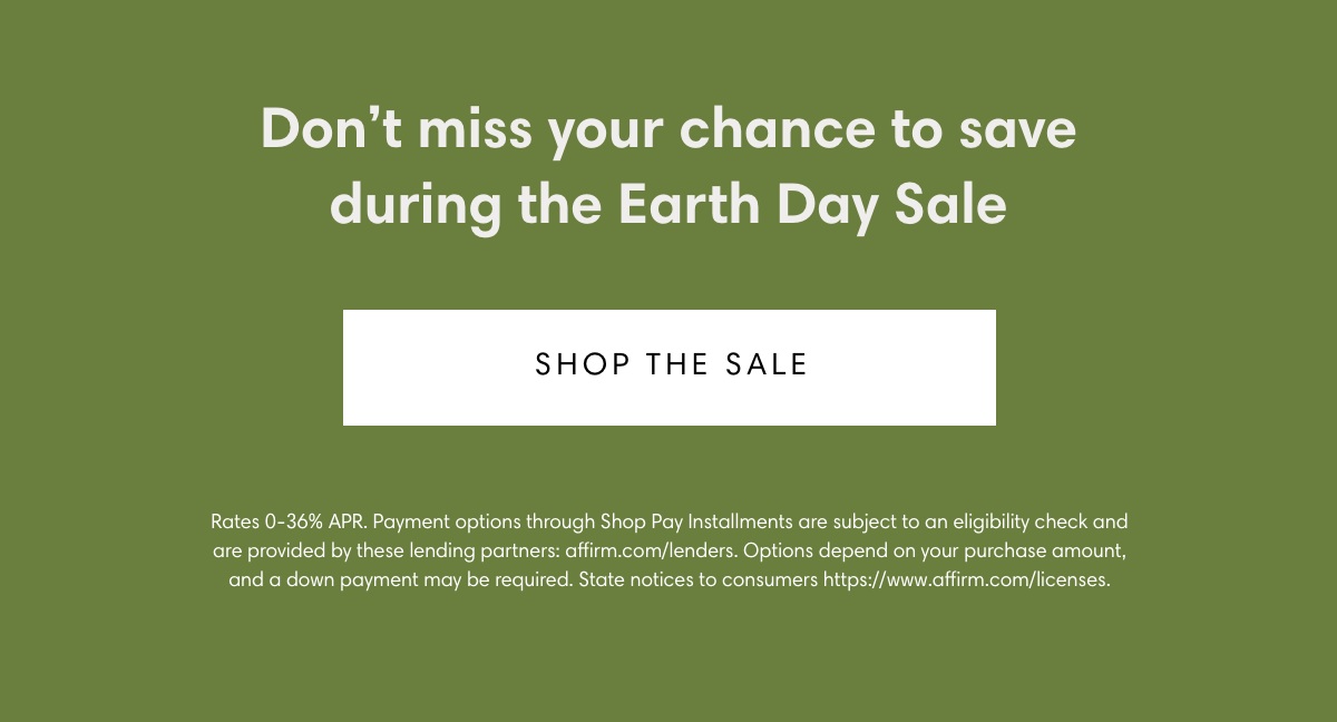 Earth Day Sale