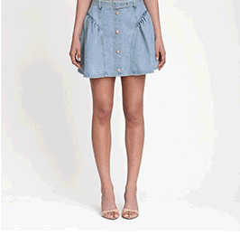 Stretch Denim Mini Skirt