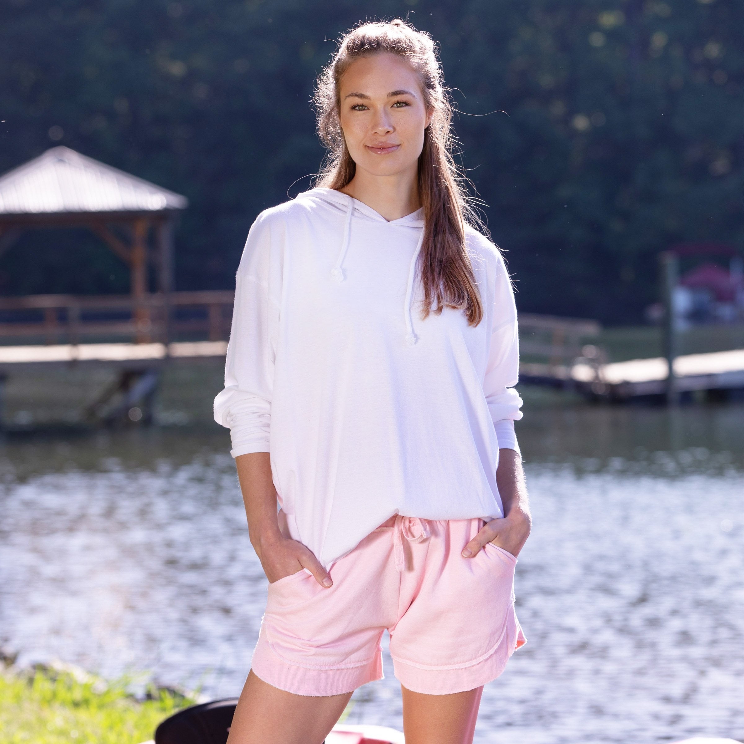 Image of San Bruno Hooded Light Weight Jersey Top