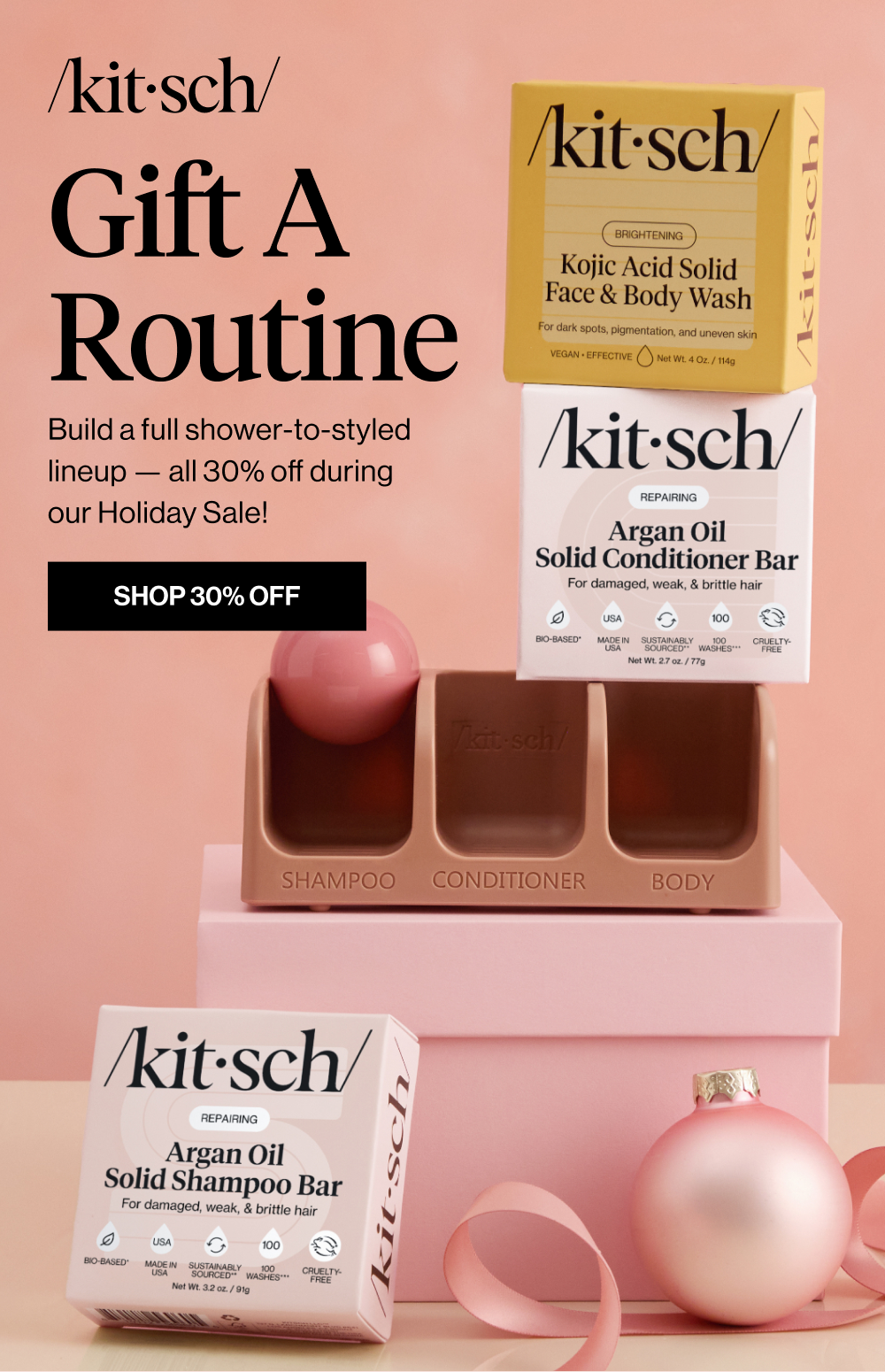 Gift a Routine. Build a full shower-to-styling lineup — all 30% off during our Holiday Sale!