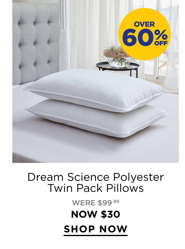 Dream Science Polyester Twin Pack Pillows