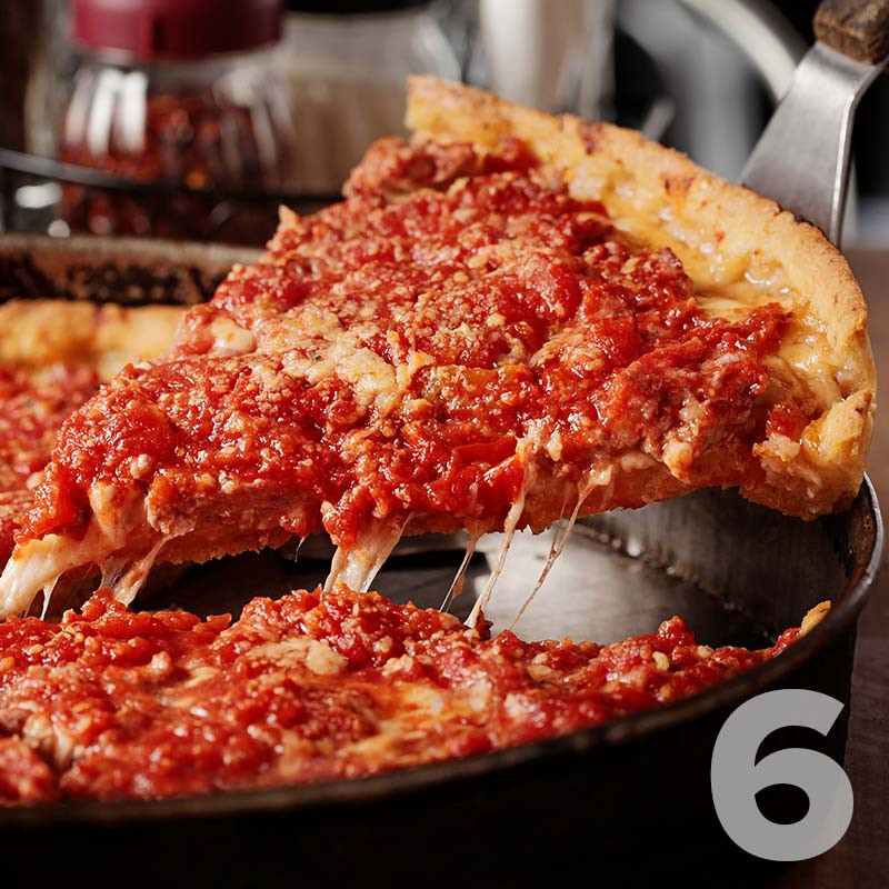 Image of 6 Lou Malnati's Sausage Pepperoni Deep Dish Pizzas