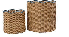 Lulu Woven Scalloped Baskets