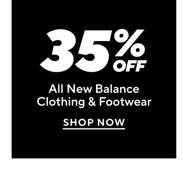 35% Off All New Balance Clothing & Footwear