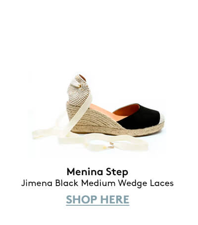 Jimena Black Medium Wedge Laces