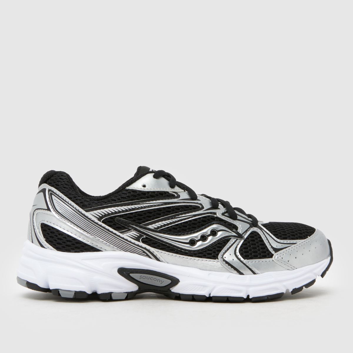 An image of a black and white Saucony trainer