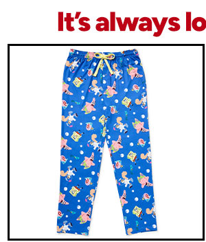 Blue SpongeBob SquarePants Character Lounge Pants