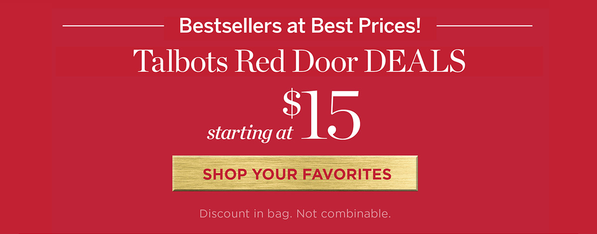 Talbots Red Door Deals Starting at $15 | Shop the Deals