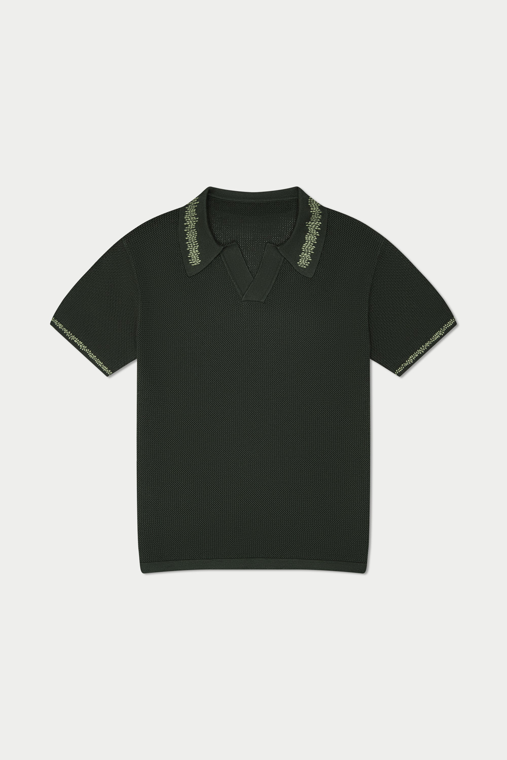 Image of Green Knit Polo