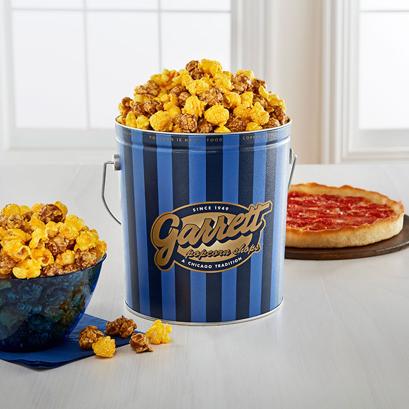 Image of Garrett Popcorn Classic Tin & 2 Lou's Pizzas