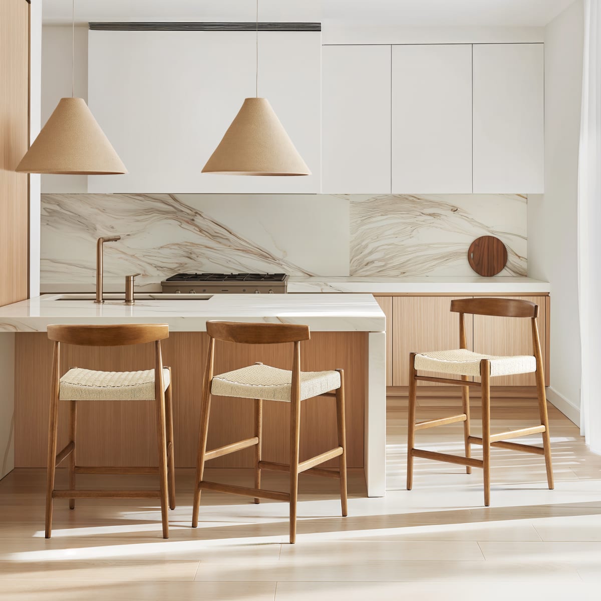 Image of Austen Counter Stool, Walnut Stain