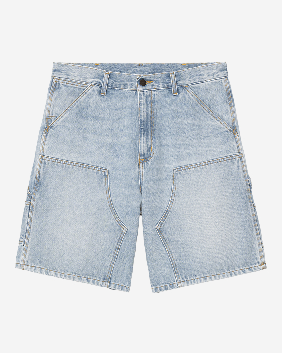 Carhartt WIP Double Knee Short | Blue (Heavy Worn Bleached)