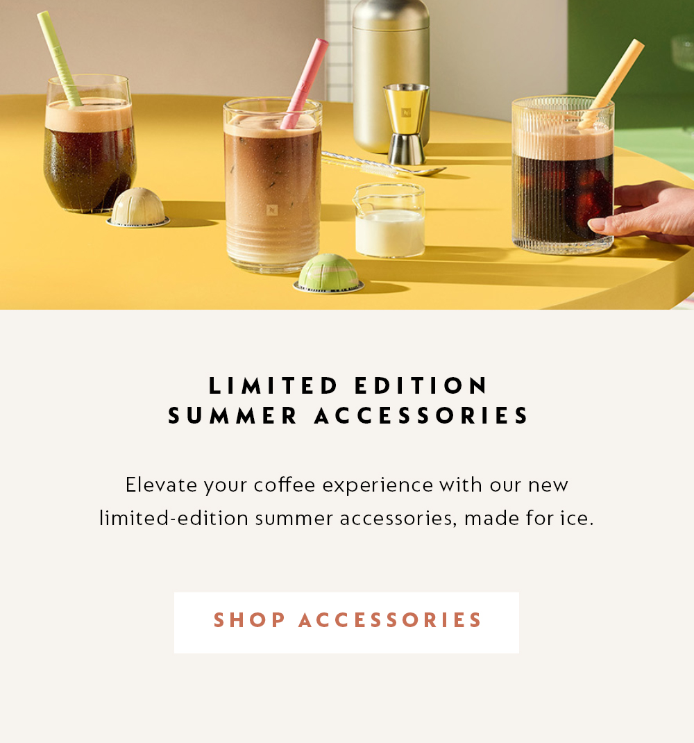 ELEVATE YOUR COFFEE EXPERIENCE WITH OUR NEW LIMITED-EDITION SUMMER ACCESSORIES, MADE FOR ICE - SHOP ACCESSORIES