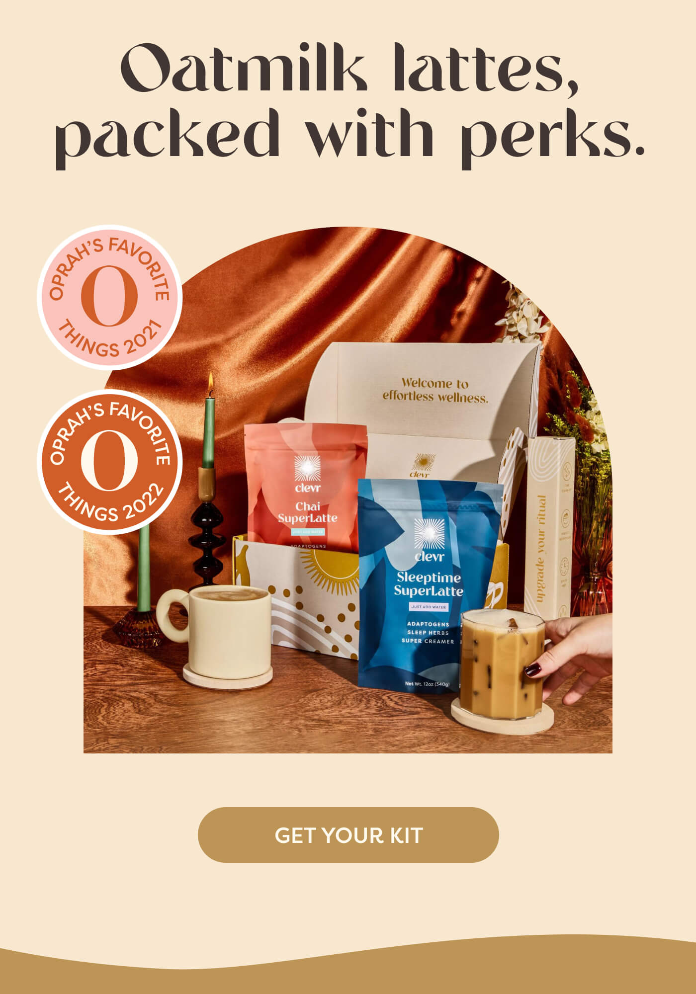 Oatmilk lattes, packed with perks.