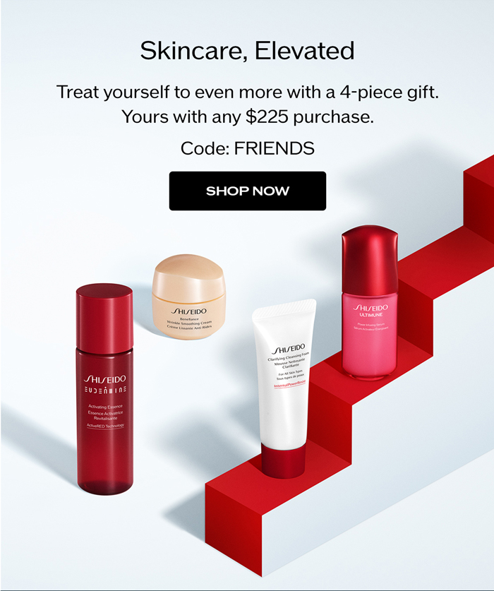 Skincare, Elevated. Code: FRIENDS