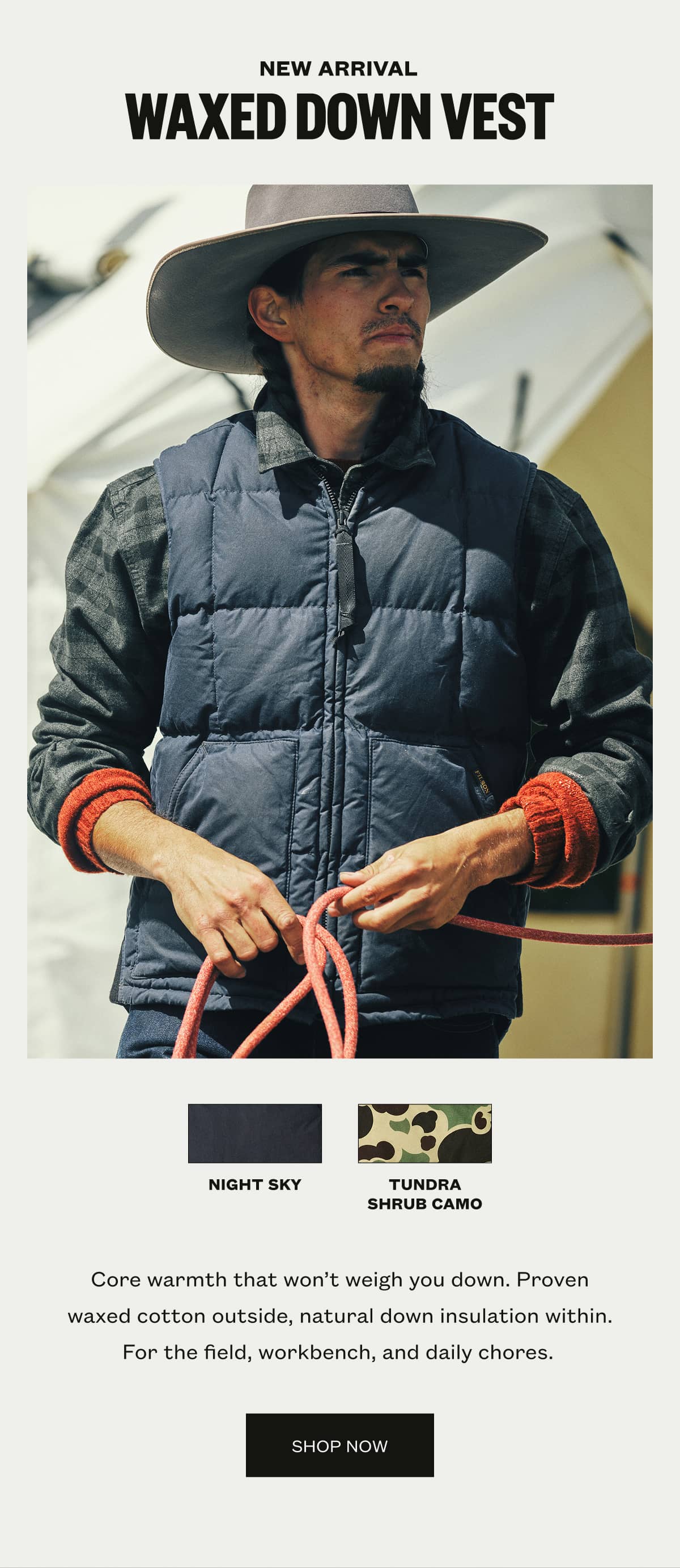 New Arrival - The Waxed Down Vest