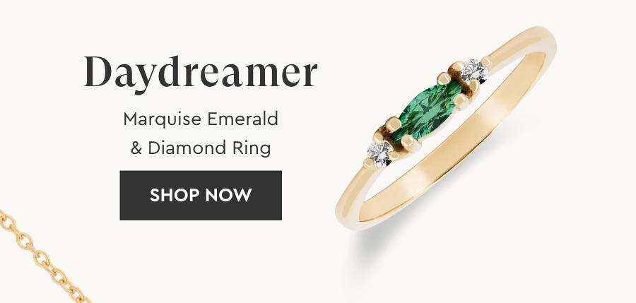 Daydreamer Marquise Emerald & Diamond Ring: Shop Now