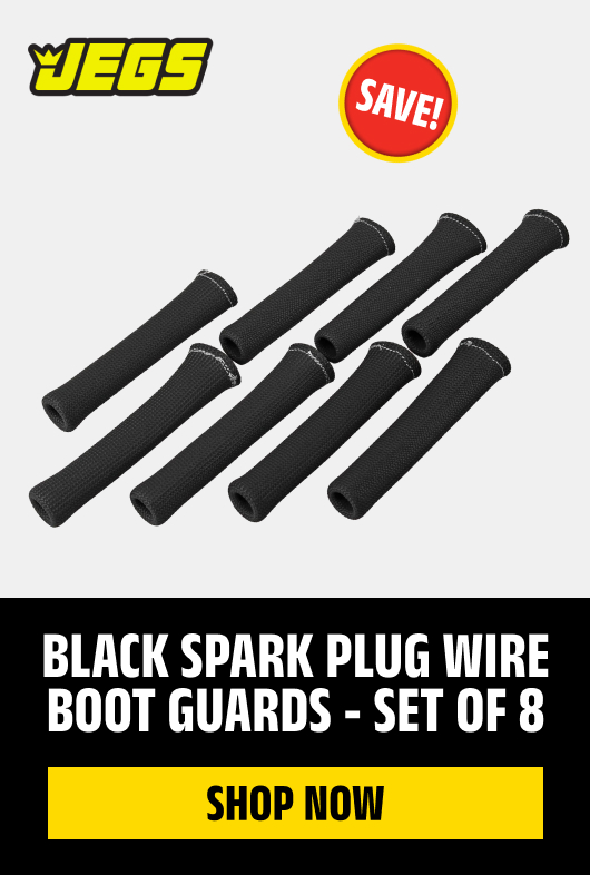 Black Spark Plug Wire Boot Guards - Set of 8
