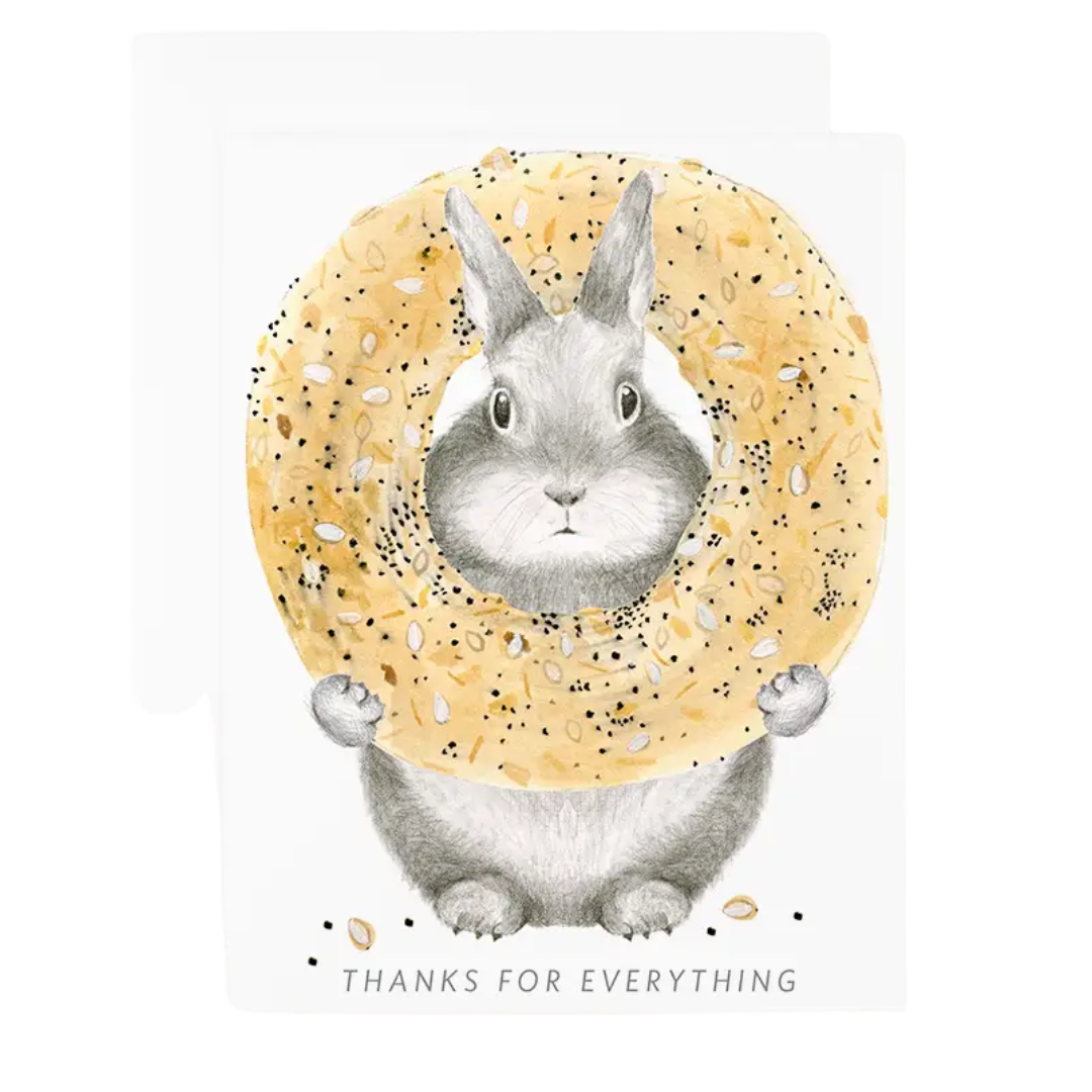 Image of Everything Bagel Bunny Card