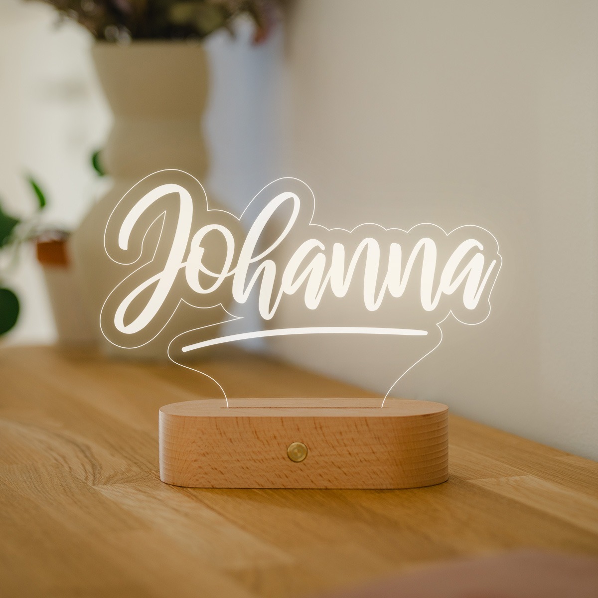 Image of Personalised LED lamp with name