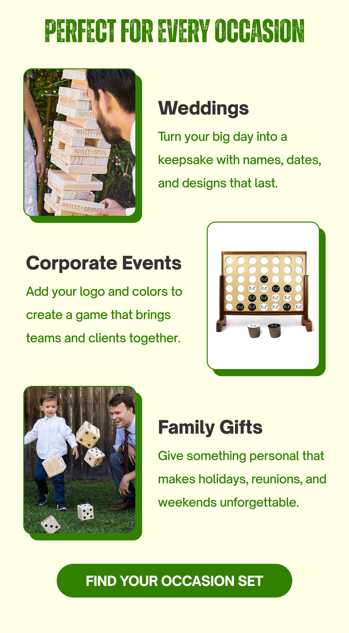 Perfect for every Occasion: Weddings, Corporate Events, Family Gifts | SHOP NOW