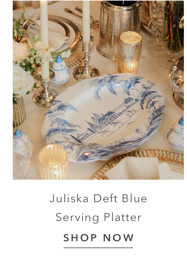 Juliska Country Estate Delft Blue Ceramic Serving Platter