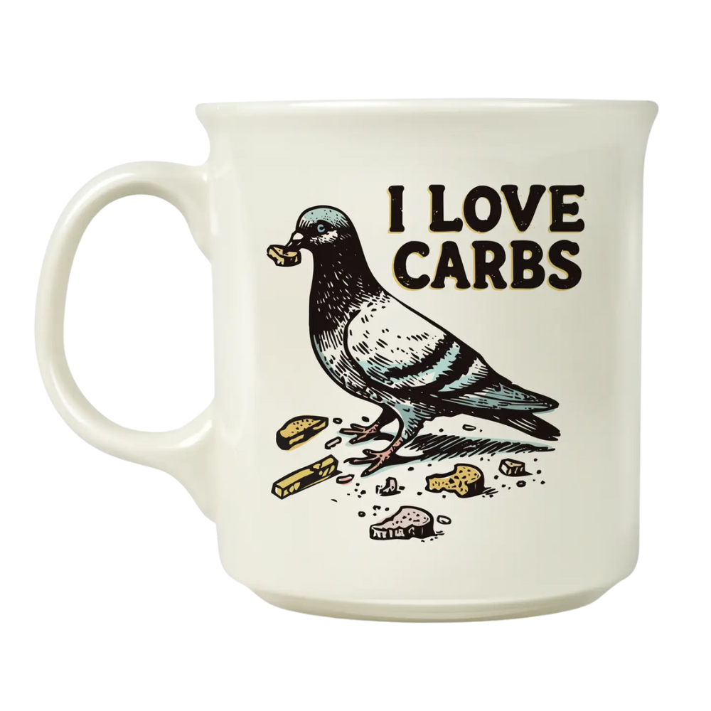 Image of I Love Carbs Pigeon Mug