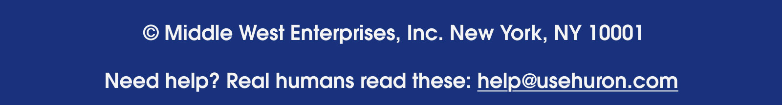 Need help? help@usehuron.com