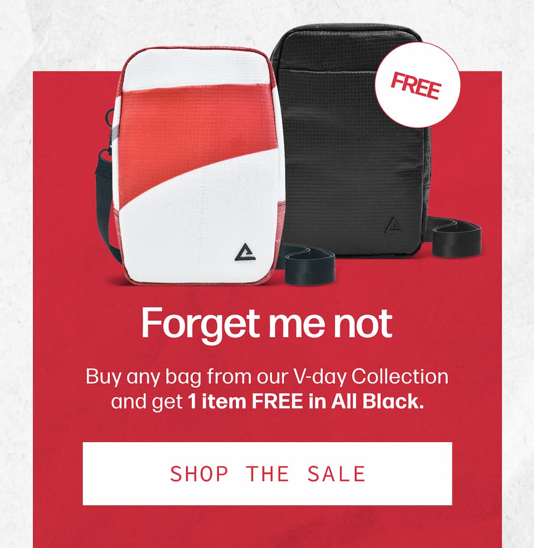 Forget me not - Buy any bag from our V-day Collection and get 1 item FREE in All Black. | [SHOP THE SALE]