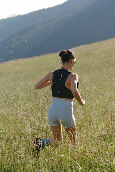 Shop Joan Bike Short in Blue Fog