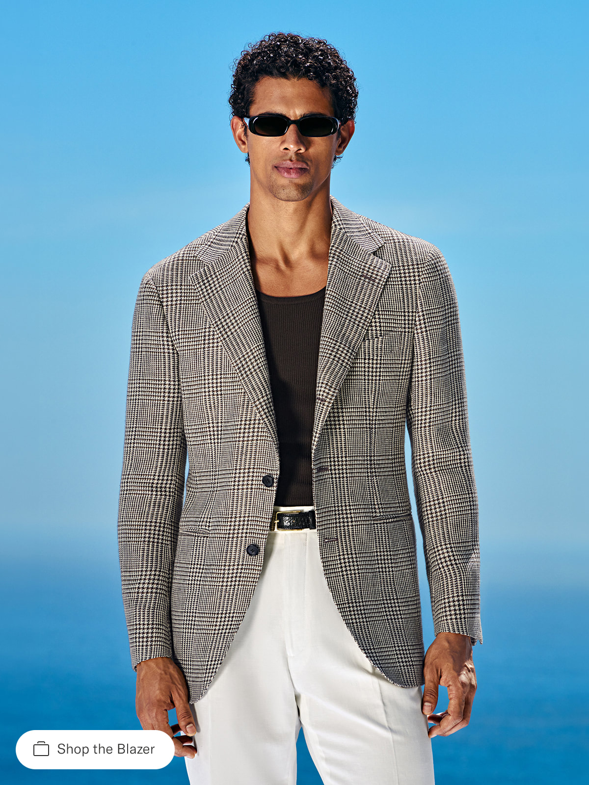 Checked blazer