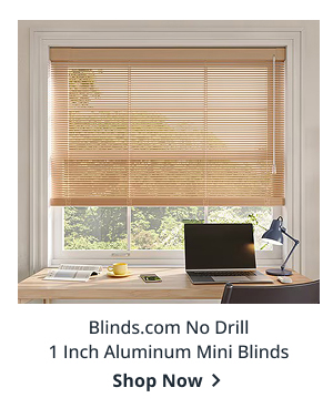 Blinds.com No Drill 1 Inch Aluminum Mini Blinds | Shop Now >